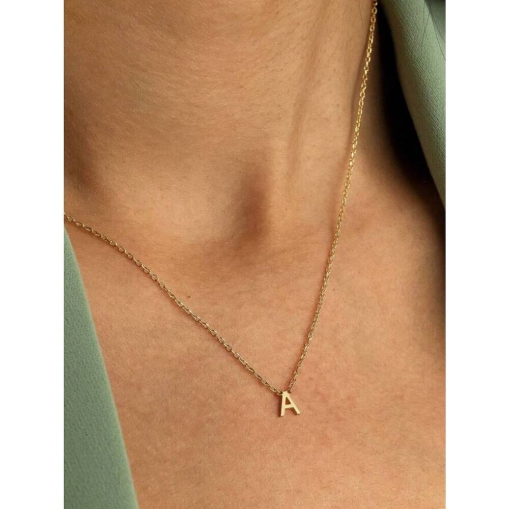 Gold Initial 'A' Pendant Necklace - Minimalist Women's Jewelry R 558